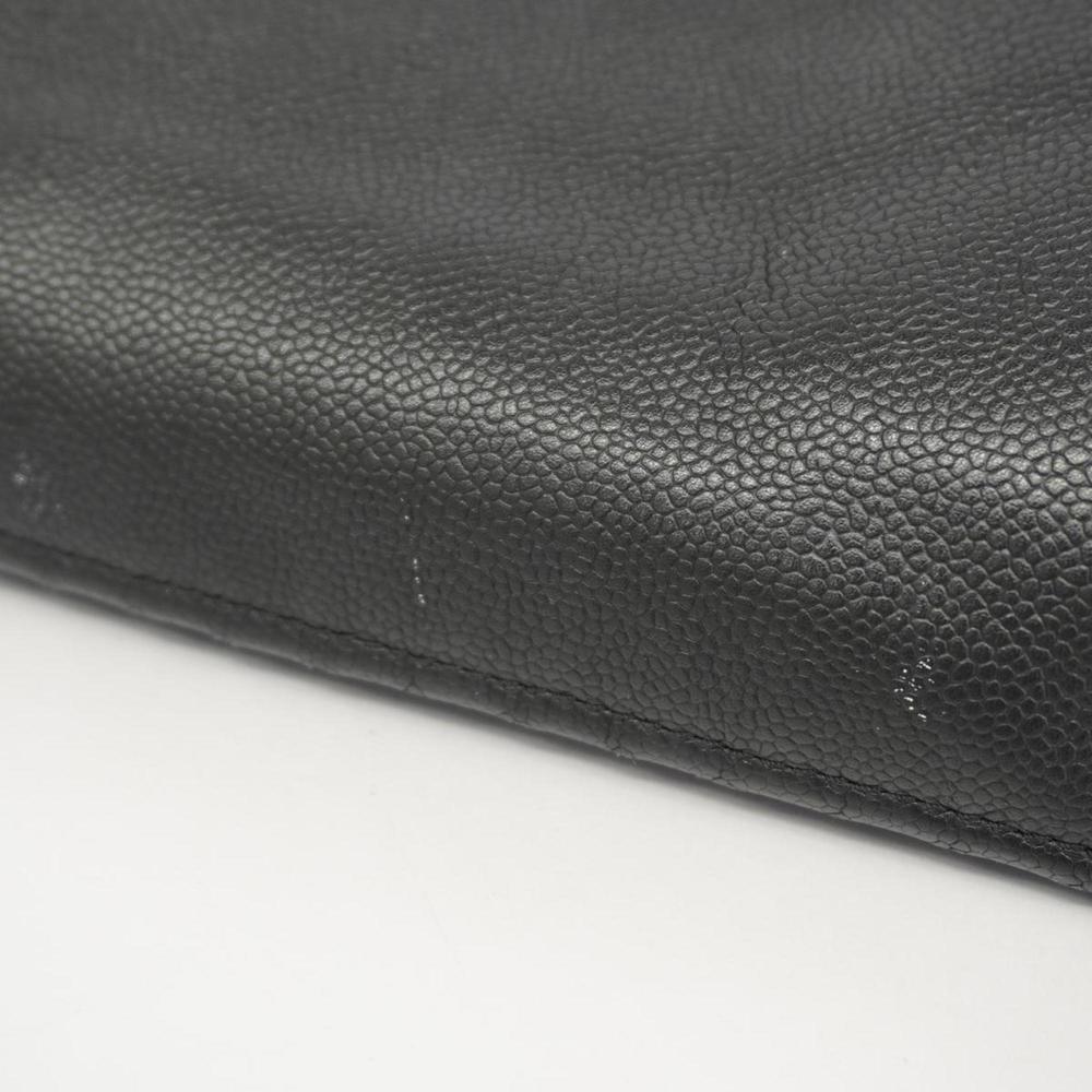 Chanel Shoulder Bag Chain Caviar Skin Black Women's - Picture 7 of 10